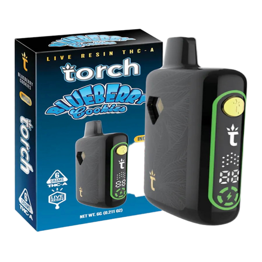 Torch Live Resin THC-A 6g Disposable Blueberry Cookies Indica