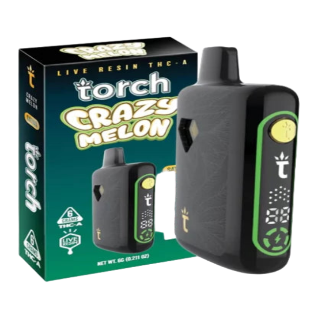 Torch Live Resin THC-A 6g Disposable Crazy Melon Sativa