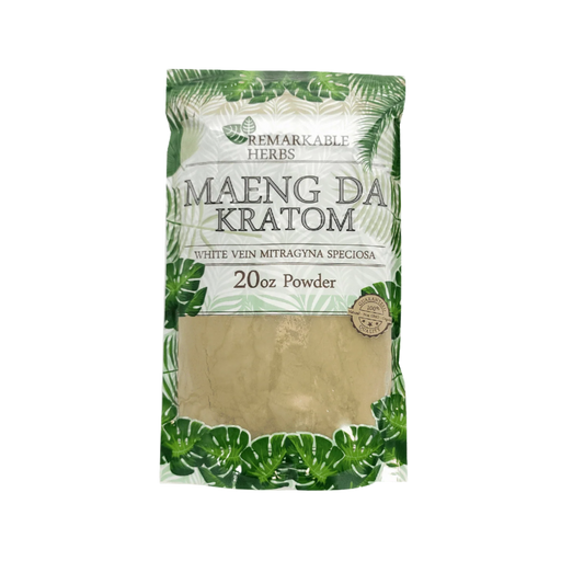 REMARKABLE HERBS KRATOM POWDER 20OZ - MAENG DA WHITE VEIN - Seven Tech