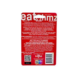 Red product label with white text and warning information.