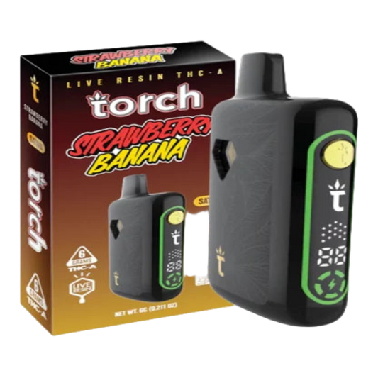 Torch Live Resin THC-A 6g Disposable Strawberry Banana Sativa