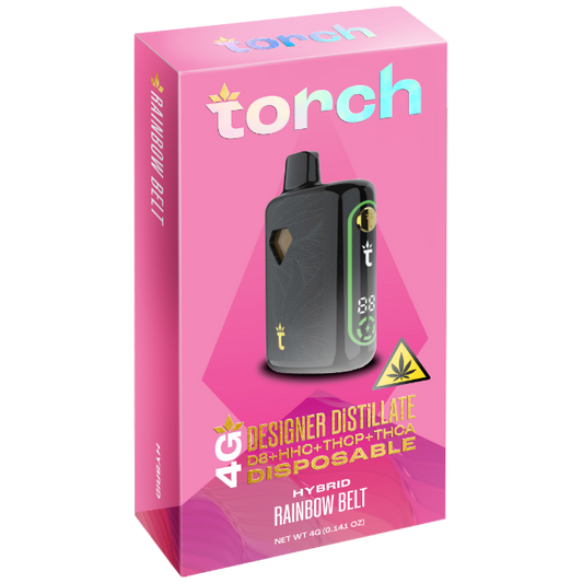 TORCH DESIGNER DISTILLATE 4G DISPOSABLE - RAINBOW BELT HYBRID