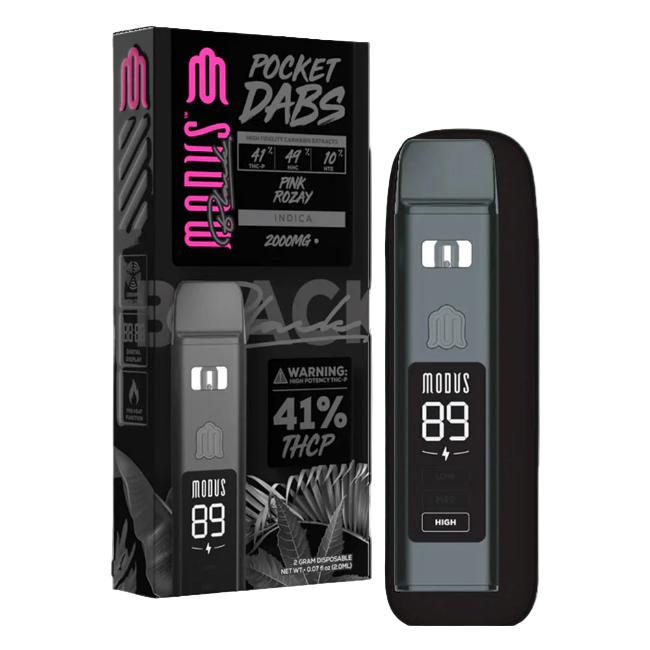 Modus Black Pocket Dabs 2g Disposable Pink Rozay Indica