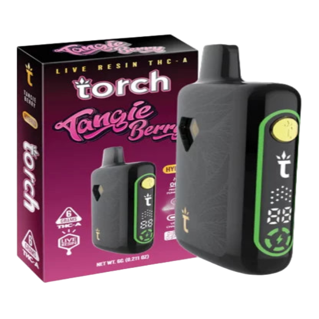 Torch Live Resin THC-A 6g Disposable Tangie Berry Hybrid