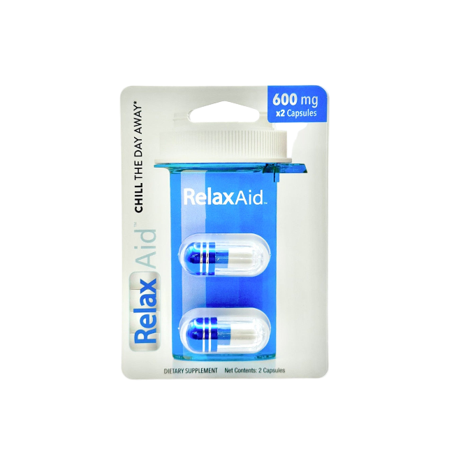 RELAX AID DIETARY SUPPLEMENT CAPSULES 2CT / 600MG - Seven Tech