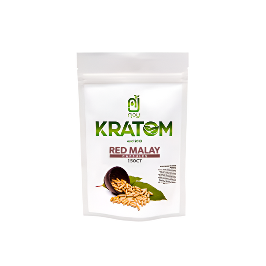 NJOY KRATOM CAPSULES 150CT - MALAY RED VEIN - Seven Tech