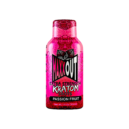 MAXXOUT EXTRA STRENGTH KRATOM SHOT 380MG – PASSION FRUIT - Seven Tech