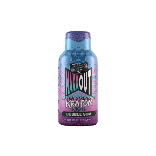 MAXXOUT EXTRA STRENGTH KRATOM SHOT 380MG – BUBBLE GUM - Seven Tech