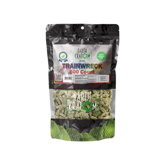 EARTH KRATOM CAPSULES 500CT - TRAINWRECK - Seven Tech