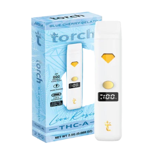 Torch Live Rosin Disposable 2.5g Blue Cherry Gelato Indica
