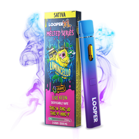 LOOPER XL MELTED SERIES LIVE RESIN 3G DISPOSABLE - LIMONCELLO SATIVA