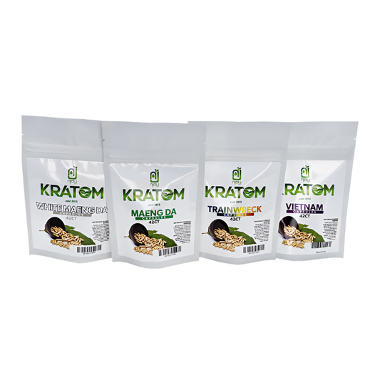 NJOY KRATOM CAPSULES 42CT - BORNEO YELLOW VEIN - Seven Tech