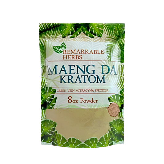 REMARKABLE HERBS KRATOM POWDER 8OZ - MAENG DA GREEN VEIN - Seven Tech