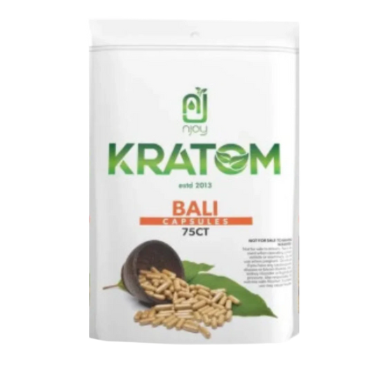 NJOY KRATOM CAPSULES 75CT - BALI - Seven Tech