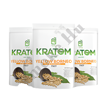 NJOY KRATOM CAPSULES 75CT - BORNEO YELLOW VEIN - Seven Tech