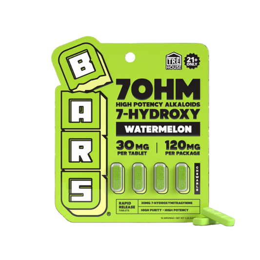 TRE House BARS 7-Hydroxy Watermelon 120mg 4ct 30mg Per Tablet