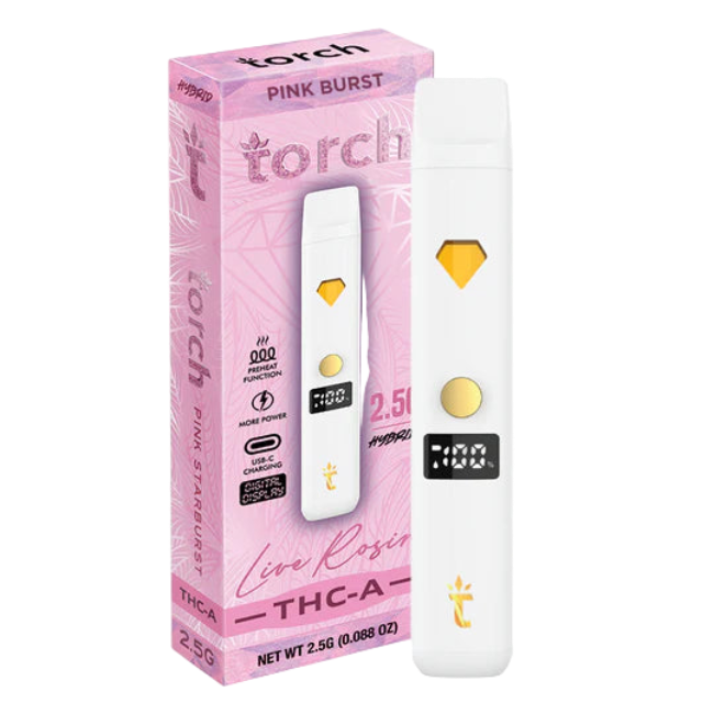 Torch Live Rosin Disposable 2.5g Pink Starburst Hybrid