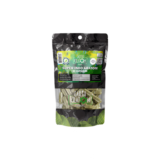 EARTH KRATOM CAPSULES 65CT - INDO SUPER GREEN VEIN - Seven Tech