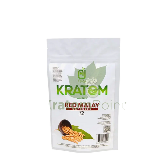 NJOY KRATOM CAPSULES 75CT - MALAY RED VEIN - Seven Tech
