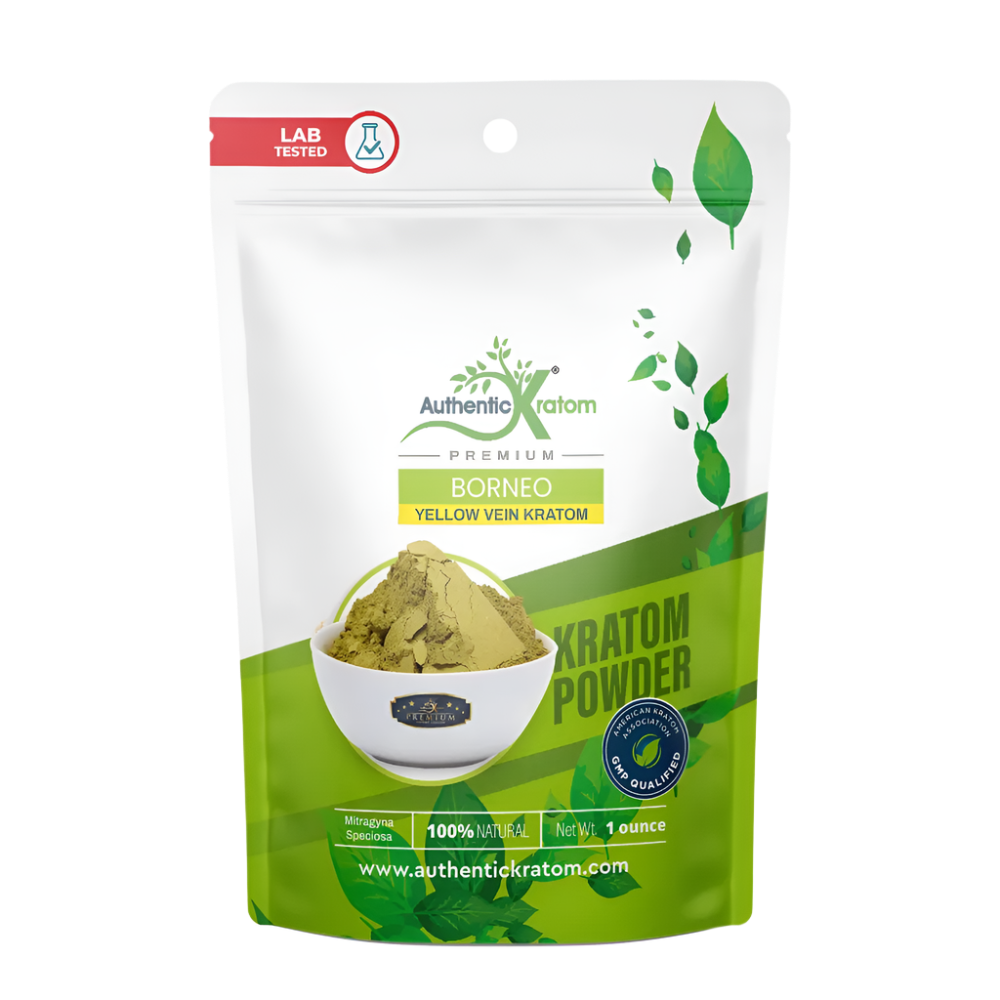 NJOY KRATOM POWDER 100G - BORNEO YELLOW VEIN - Seven Tech