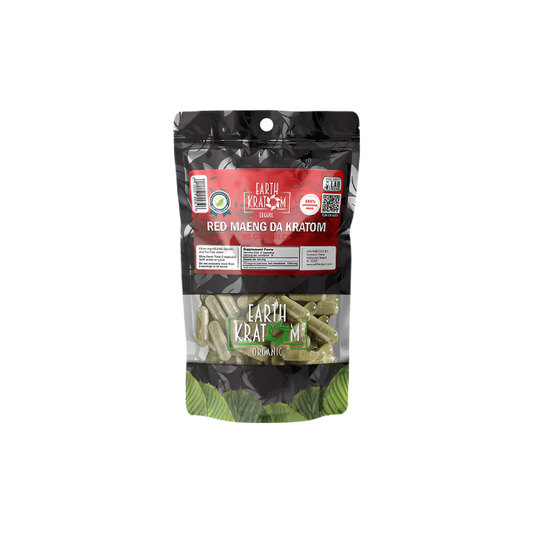EARTH KRATOM CAPSULES 65CT - MAENG DA RED VEIN - Seven Tech