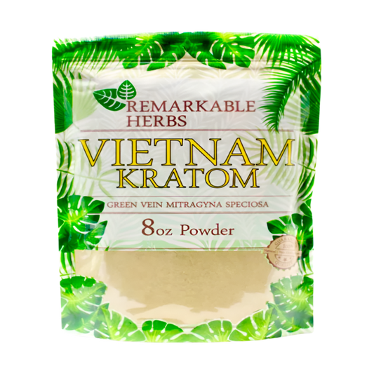REMARKABLE HERBS KRATOM POWDER 8OZ - VIETNAM GREEN VEIN - Seven Tech
