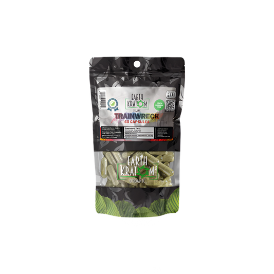 EARTH KRATOM CAPSULES 65CT - TRAINWRECK - Seven Tech