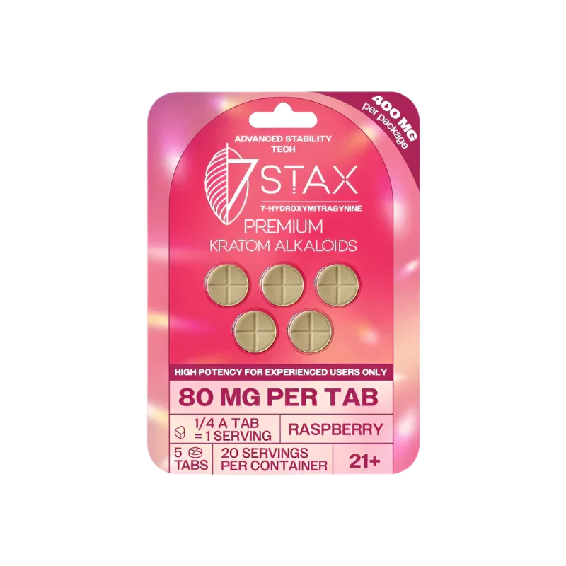 7Stax 5ct 7OH Tabs Raspberry 80mg per Tablet - Seven Tech