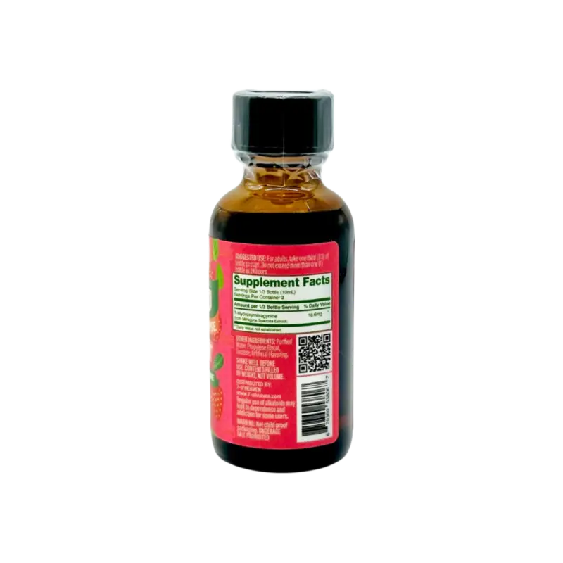 Small bottle of liquid supplement.