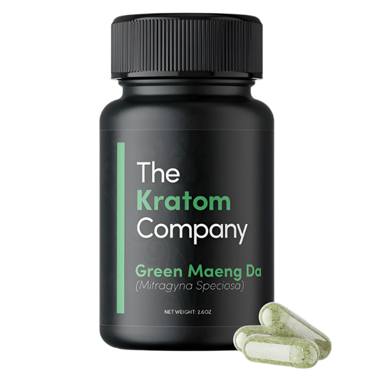 THE KRATOM COMPANY CAPSULES 150CT / 4.8OZ / 500MG - MAENG DA GREEN VEIN - Seven Tech