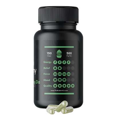 THE KRATOM COMPANY CAPSULES 150CT / 4.8OZ / 500MG - MAENG DA GREEN VEIN - Seven Tech