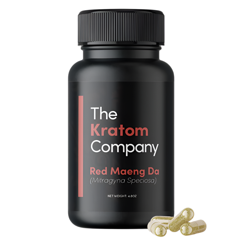 THE KRATOM COMPANY CAPSULES 150CT / 4.8OZ / 500MG - MAENG DA RED VEIN - Seven Tech