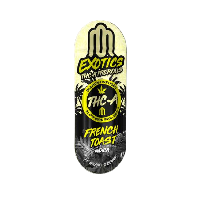 Modus Exotics Diamond Infused Slow Burning 1.5g 2pk THC-A Pre-Rolls French Toast Indica