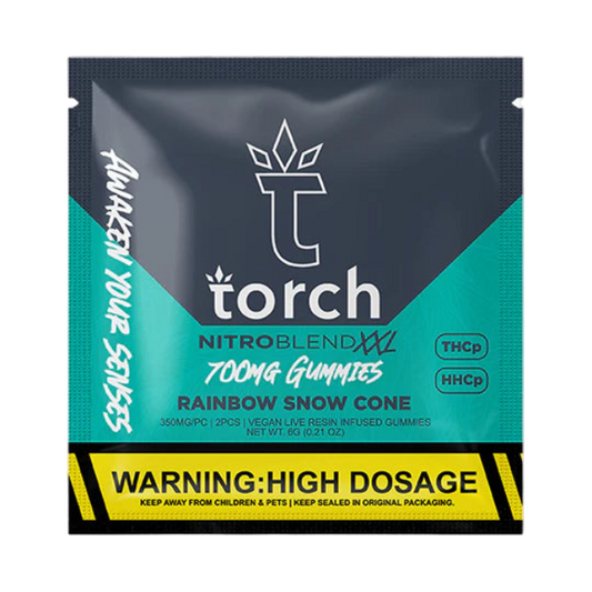 Torch Nitro Blend XXL 700mg Gummies Rainbow Snow Cone