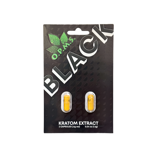 O.P.M.S. KRATOM CAPSULES - BLACK 2CT - Seven Tech