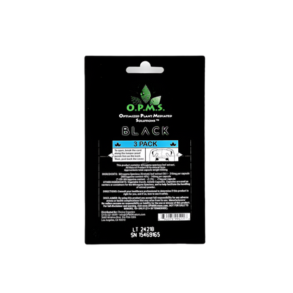 O.P.M.S. KRATOM CAPSULES - BLACK 3CT - Seven Tech