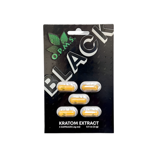 O.P.M.S. KRATOM CAPSULES - BLACK 5CT - Seven Tech