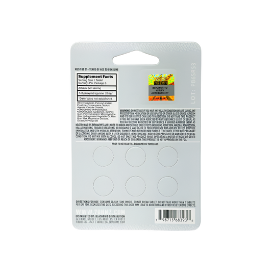 7OHMZ 6ct 7OH Tabs Sustained Formula 28mg per Tablet