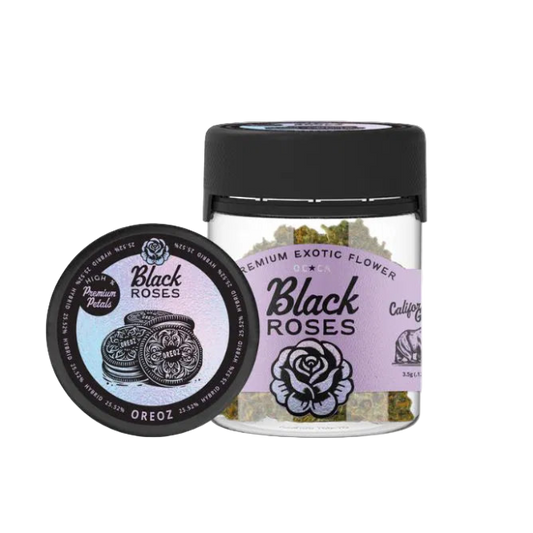 Black Roses Premium Exotic THC-A Flower 3.5g Jar Oreoz Hybrid