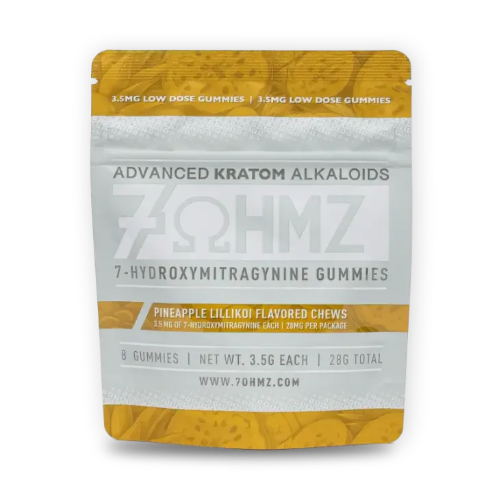 7OHMZ 8ct 7OH Gummies Pineapple Lilikoi Chews 3.5mg per Gummy - Seven Tech