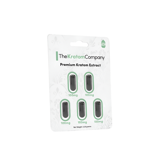THE KRATOM COMPANY CAPSULES 5CT / 3.25G / 100MG - PREMIUM KRATOM EXTRACT - Seven Tech