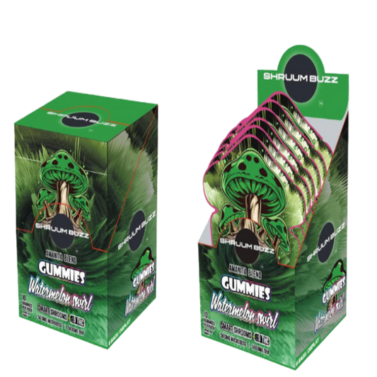 SHRUUMBUZZ AMANITA BLEND GUMMIES 500MG 10CT - WATERMELON SWIRL