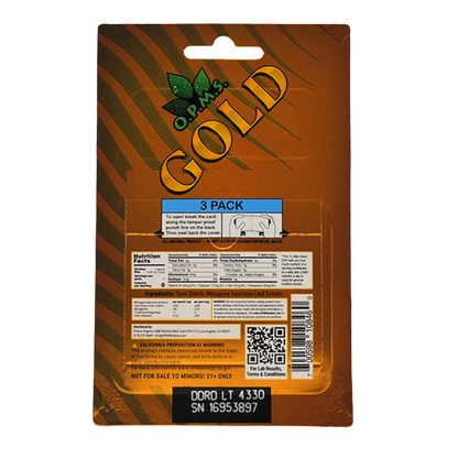 O.P.M.S. KRATOM CAPSULES - GOLD 3CT - Seven Tech