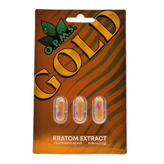 O.P.M.S. KRATOM CAPSULES - GOLD 3CT - Seven Tech