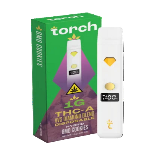 Torch THC-A 1g VVS Diamond Blend Disposable GMO Cookies Hybrid