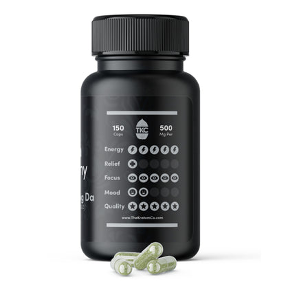 THE KRATOM COMPANY CAPSULES 75CT / 2.6OZ / 500MG - MAENG DA WHITE VEIN - Seven Tech