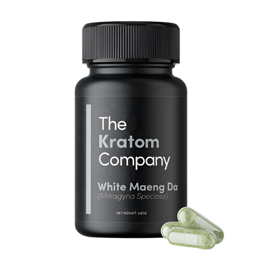 THE KRATOM COMPANY CAPSULES 75CT / 2.6OZ / 500MG - MAENG DA WHITE VEIN - Seven Tech