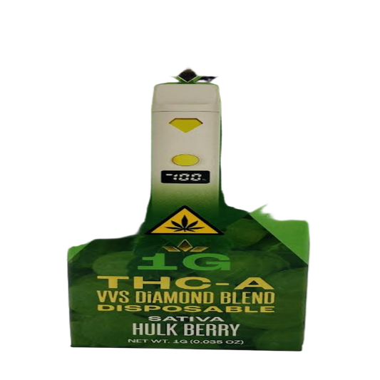 Torch THC-A 1g VVS Diamond Blend Disposable Hulk Berry Sativa