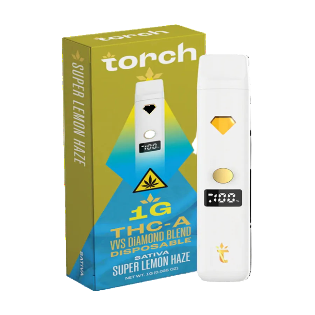 Torch THC-A 1g VVS Diamond Blend Disposable Super Lemon Haze Sativa
