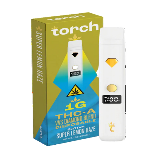 Torch THC-A 1g VVS Diamond Blend Disposable Super Lemon Haze Sativa